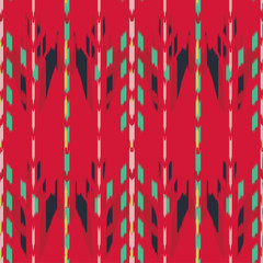 Ikat Seamless Pattern Design. Ethnic fabric. Bohemian fashion
