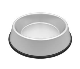 Metal Pet Bowl Isolated