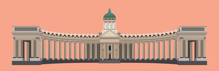vector of Kazan Cathedral illustration