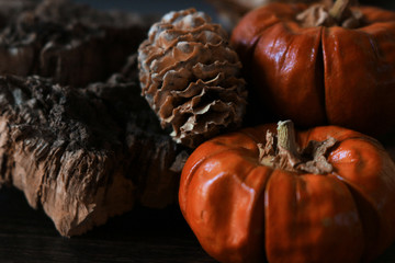 Pumpkin decoration that images Halloween