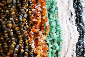 natural mineral necklace texture