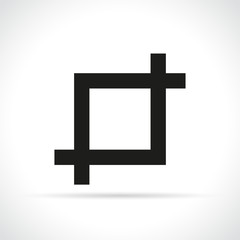 crop icon on white background
