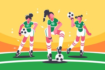 Football woman team