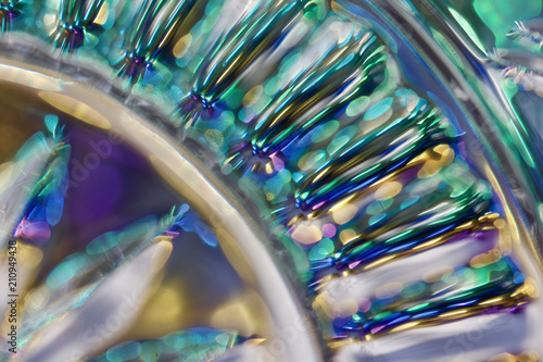 Macro Abstract Of Brilliant Lead Crystal Glass Surface