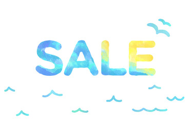 SALE in watercolors