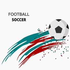 Editable Brush Strokes With Splatter Vector Illustration for Text Background About Football Sport