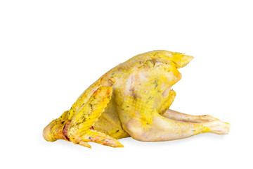 Fresh raw chicken ,Native chicken meat. isolated on white background with clipping path.