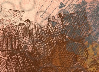 Abstract painting on canvas. Hand made art. Colorful texture. Modern artwork. Strokes of fat paint. Brushstrokes. Contemporary art. Artistic background image.