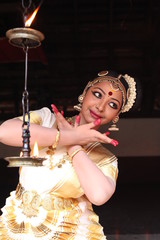 mohiniyattam literally means dance of enchantress,one of the classical dance forms of india
