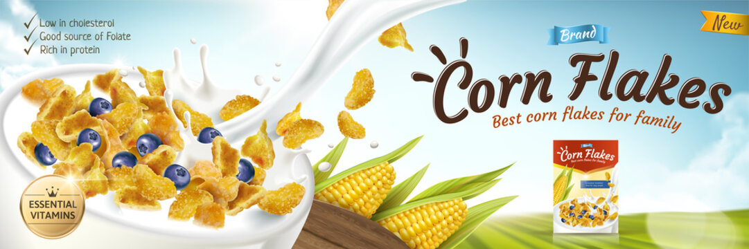 Delicious corn flakes ad