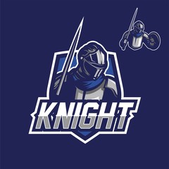 knight/paladin/warrior/crusader esport gaming mascot logo template © Oka