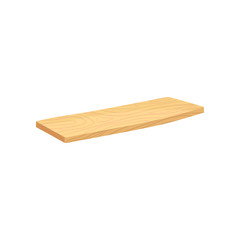 Flat vector icon of wooden plank board with natural texture. Organic material. Woodwork industry