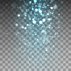 Glitter lights effects. Illustration on transparent background. Graphic concept for your design