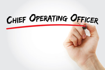 Fototapeta premium COO - Chief Operating Officer, acronym business concept background