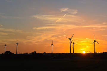 Obraz premium éoliennes vent energie ciel vert ecologie