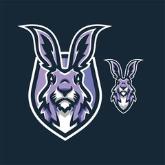 Fototapeta na wymiar rabbit esport gaming mascot logo template