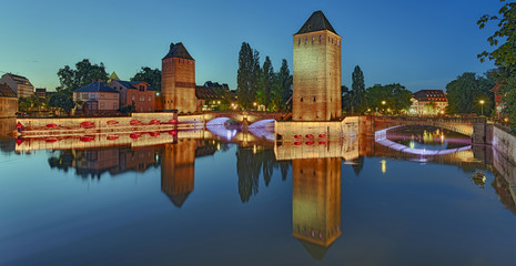 Strassburg Barrage Vauban Elsass Panorama Nacht