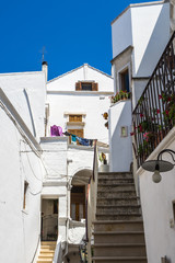 Typical white houses in Cisternino, Apulia, Italy
