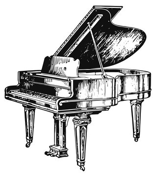 Piano #vector #isolated - Fl&uuml;gel / Klavier