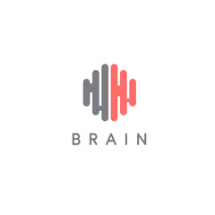 Fototapeta premium Creative brain abstract vector logo design template. Brain sign. Vector illustration