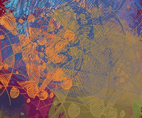 Abstract painting on canvas. Hand made art. Colorful texture. Modern artwork. Strokes of fat paint. Brushstrokes. Contemporary art. Artistic background image.