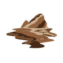 Stone Mountain Rock hill Landscape Vector