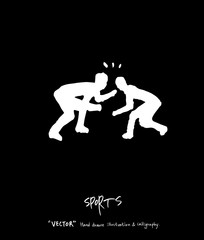 스포츠 포스터 / 손으로 그린 스포츠 그림