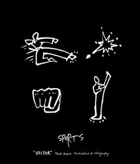 스포츠 포스터 / 손으로 그린 스포츠 그림