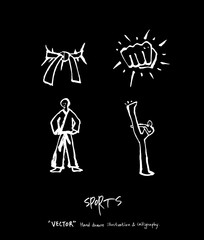 스포츠 포스터 / 손으로 그린 스포츠 그림