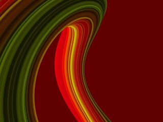 Twisted abstract striped shape. 3D rendering illustration.