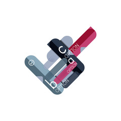 Abstract lines geometric infographic layoutAbstract lines geometric infographic layout, data visualization design, option step by step schedule, web box