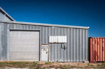 Obraz premium Old rural airport hanger 