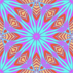 Vector illustration. Modern floral geometric pattern. Seamless design for scrapbooking, background, interior