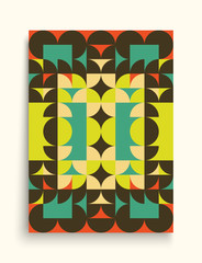 Cover design template for advertising. Abstract colorful geometric design. Pattern can be used as a template for brochure, annual report, magazine, poster, presentation, flyer and banner.