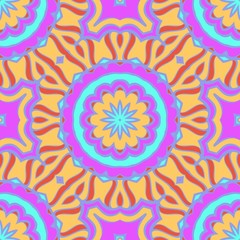 Seamless vintage , floral style geometric pattern. Vector illustration. For design, wallpaper, background