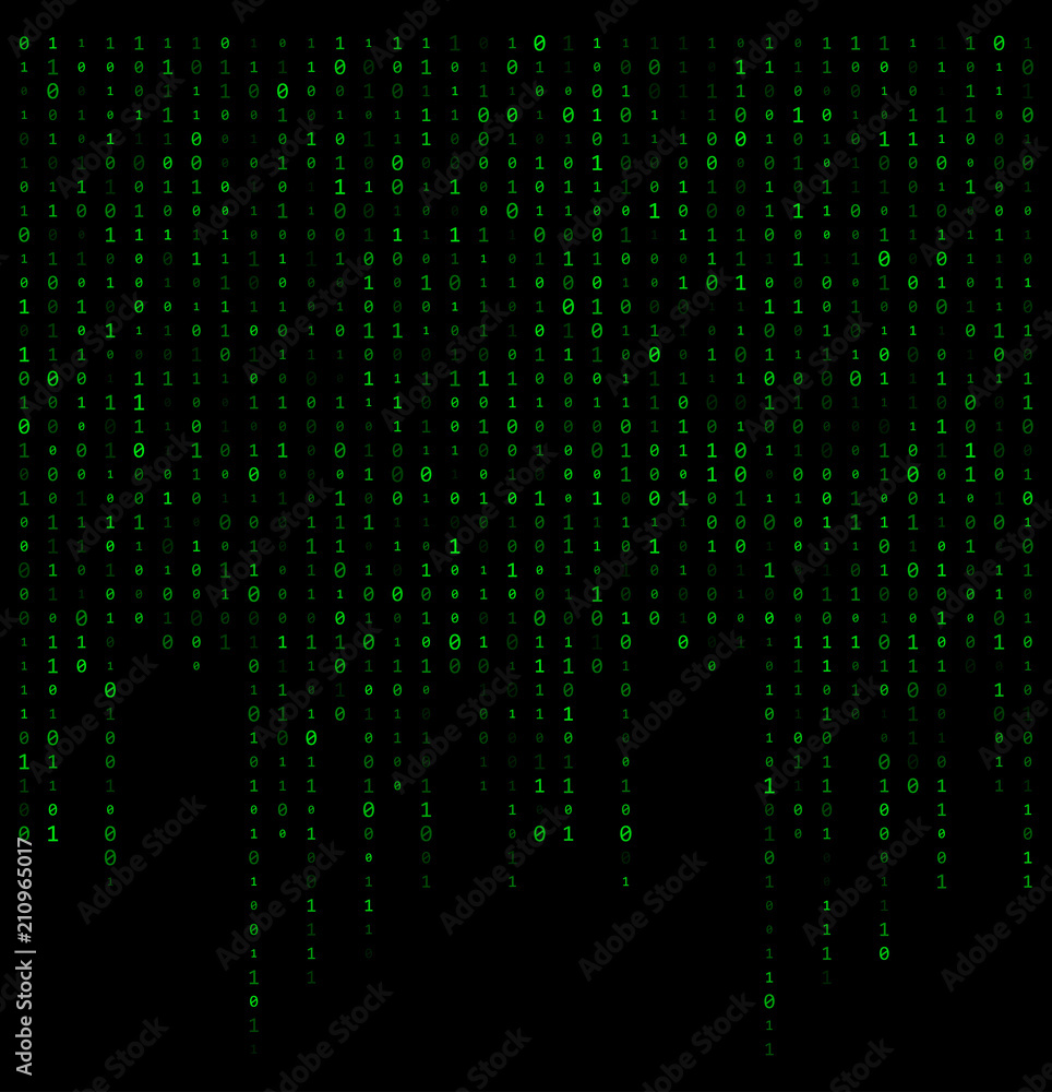 Canvas Prints binary code stream background data vector design