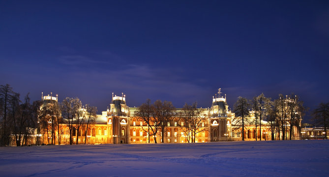 Grand palace in Tsaritsyno. Moscow. Russia