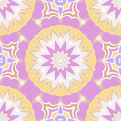 Seamless floral pattern with modern style ornament on color background. For wallpaper, cover book, fabric, scrapbooks.