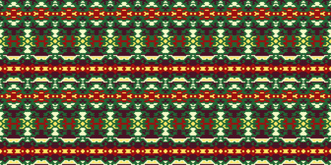 Horizontal seamless pattern Christmas design. Ethnic textile print. Vector fashion background.