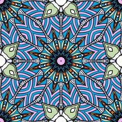 Seamless Floral pattern. Art-deco Geometric background. Modern graphic design. Vector illustration