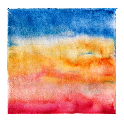Bright artistic gradient print on canvas, hand-painted watercolor illustration