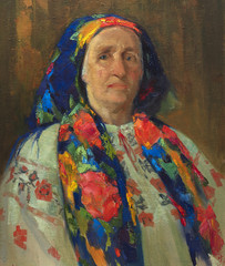 oil painting, portrait, handmade