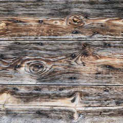 Naklejka premium closeup of old worn out black and brown wooden planks