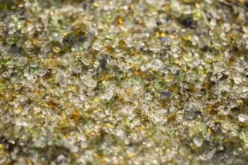 夕日に染まるシーグラス