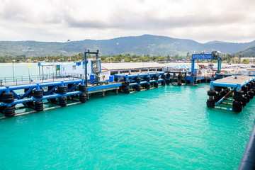 sea port of seatran ferry terminal a pier koh samui,surat thani on April, 2016 in Thailand..