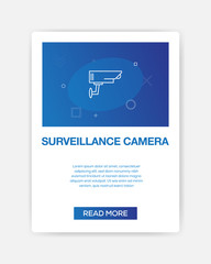 SURVEILLANCE CAMERA ICON INFOGRAPHIC