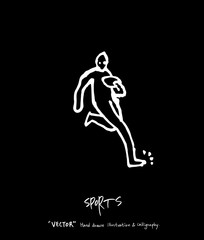 스포츠 포스터 / 손으로 그린 스포츠 그림