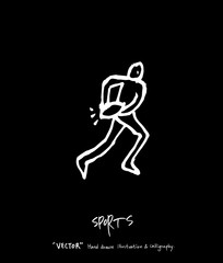 스포츠 포스터 / 손으로 그린 스포츠 그림