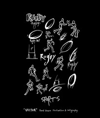 스포츠 포스터 / 손으로 그린 스포츠 그림