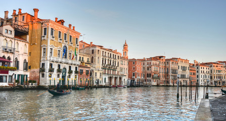 A romantic evening on the Grand Canal in Venice